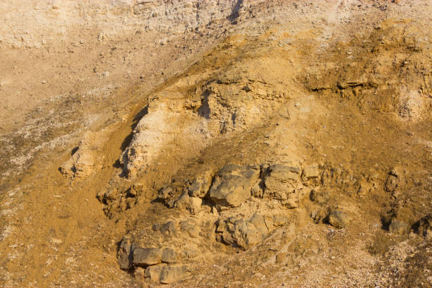 istock Wall of limestone beige 820855062