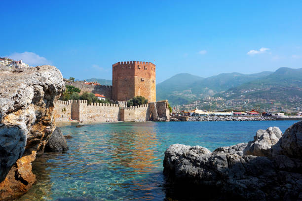 istock Red Tower in Alanya Turkey 820855182
