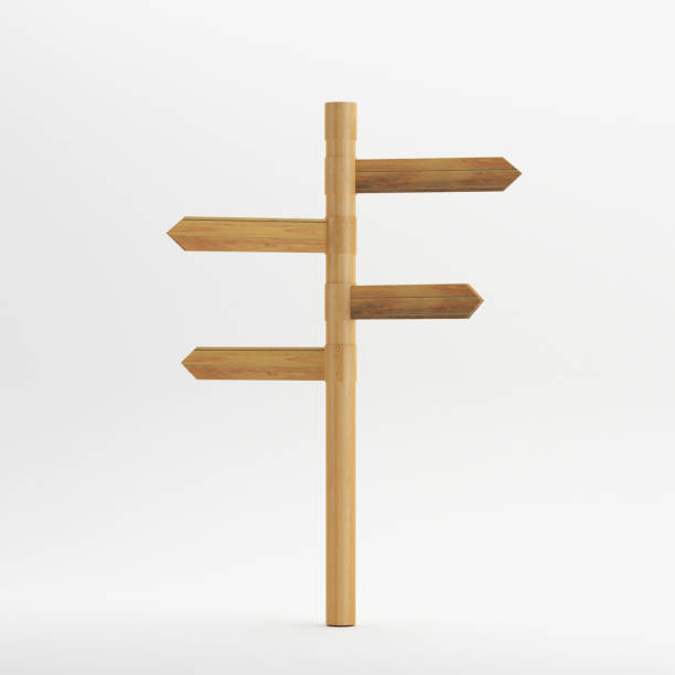 istock Wooden road signage pointing in different directions 820856346