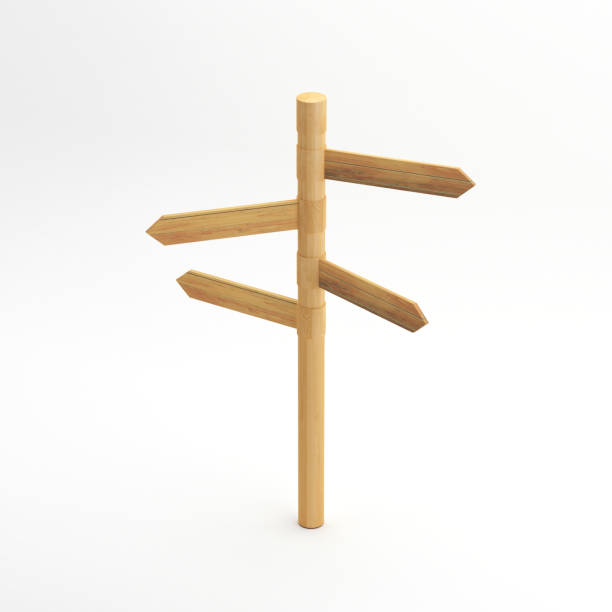 istock Wooden road signage pointing in different directions 820856580