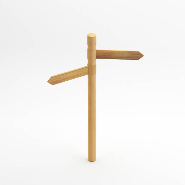 istock Wooden road signage pointing in different directions 820856642
