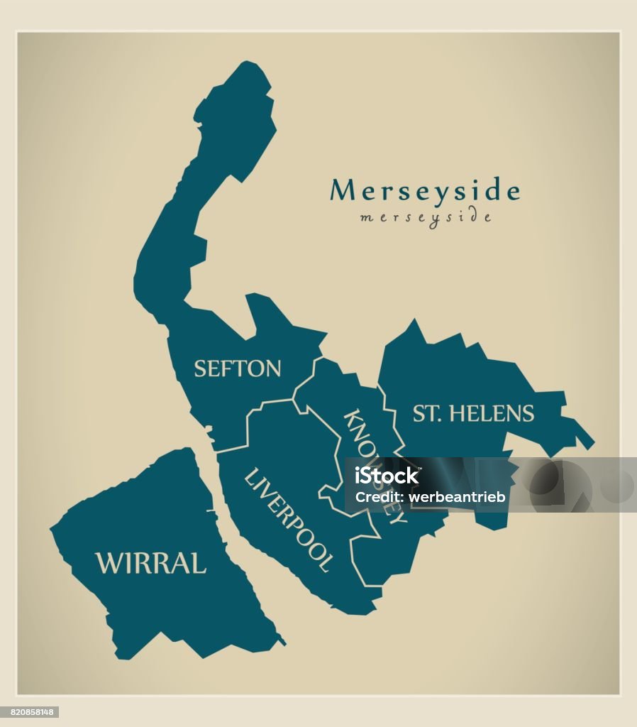 Postcode Map Of Merseyside Modern Map Merseyside Metropolitan County Labelled Districts Uk England ...