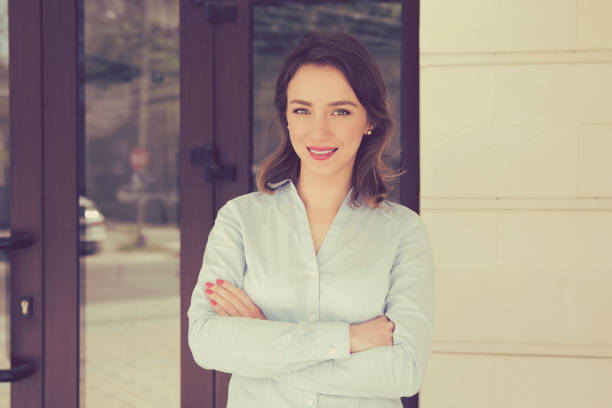 istock Attractive real estate agent woman 820859772
