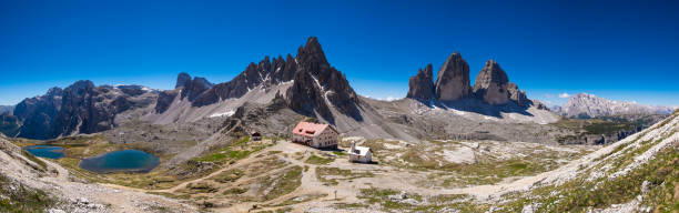 istock Three peaks of Lavaredo Italian Dolomites Panorama 820867378