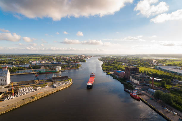 istock Dry-cargo ship in a port 820869034