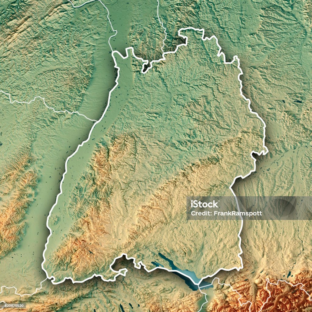 Topographische Karte Baden Württemberg Download Kostenlos Bundesland Badenwürttemberg Deutschland 3d Render Topographische Karte