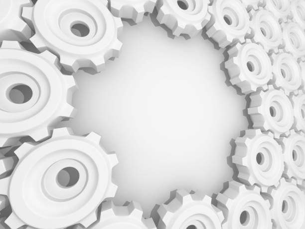 istock Metal Gears And Cogwheels On White Background 820871868