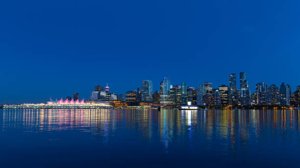istock A view on Vancouver city skyline from Stanley Park at night, Canada. 820873698