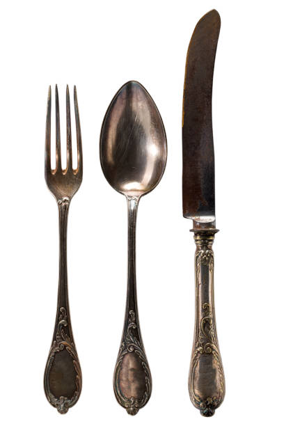 istock Antique cutlery isolated on white, clipping path included 820879138