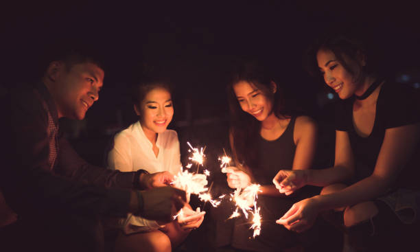 istock People in asian fireworks festival 820882414