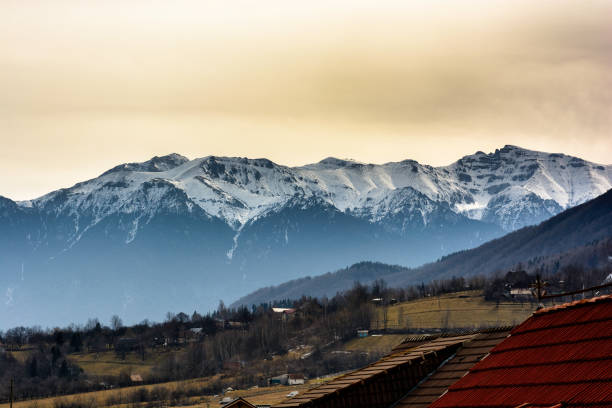 Zarnesti mountains landscape Zarnesti mountains during wintertime zarnesti stock pictures, royalty-free photos & images