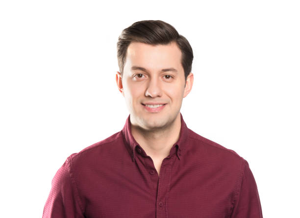 A young and handsome man looking to camera