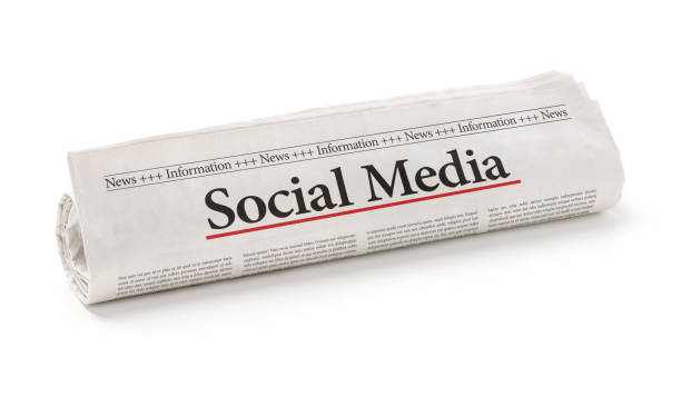 istock Rolled newspaper with the headline Social Media 820908530