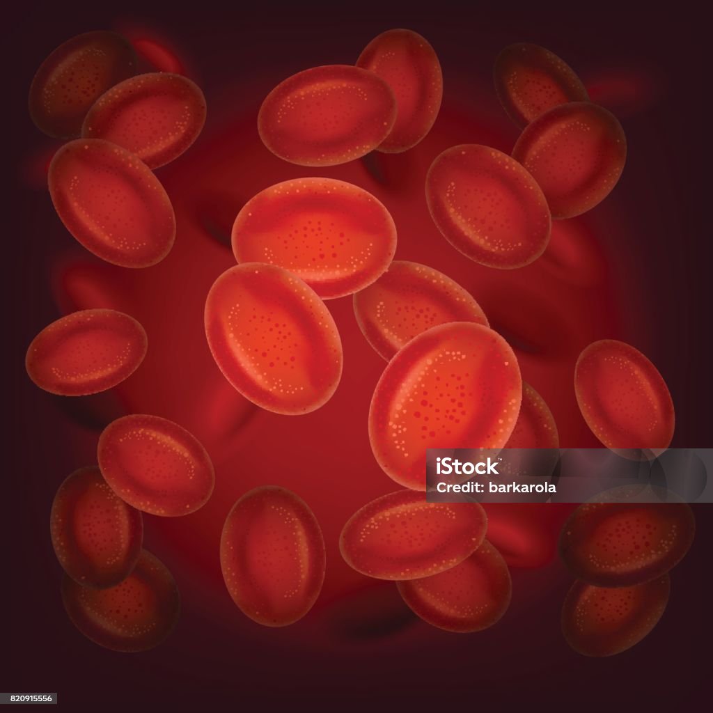 Blood cells background Vector background with realistic blood cells. Analyzing stock vector