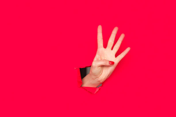 istock Woman showing four fingers 820917718