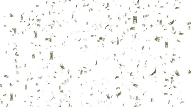 istock Currency Money Dollar Flying in space - a lot of notes with text space 820919318