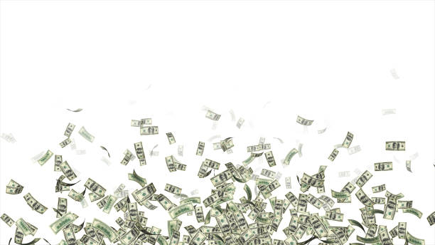 istock Currency Money Dollar Flying in space - a lot of notes 820919392
