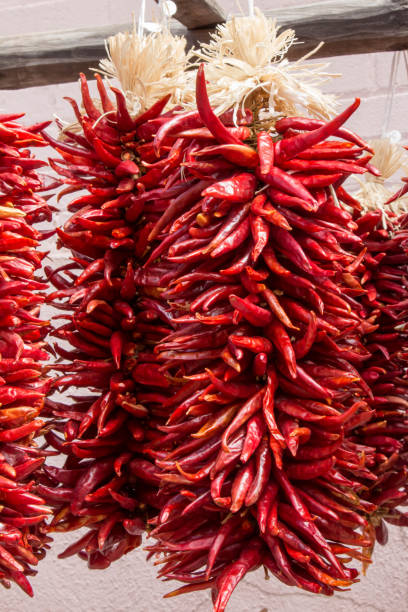 istock Dried red chili hanging outside 820919670