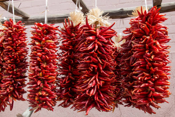 istock Dried red chili hanging outside 820919690