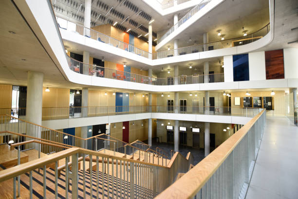 istock Atrium of large modern college campus building 820923568