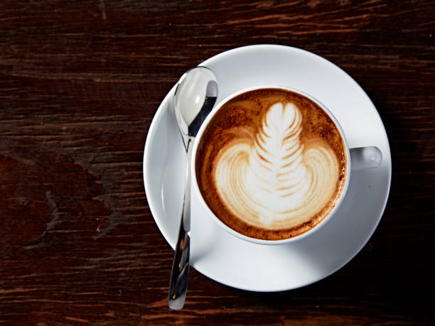 istock Cup of hot latte art coffee 820926846