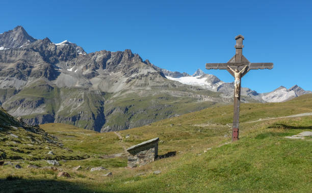 istock Jezus statue in the Swiss Alps. 820942438