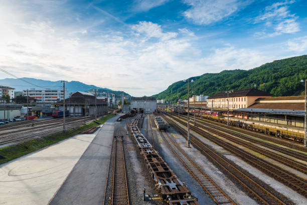 istock Chiasso, Canton Ticino, Switzerland. View of the only railway classification yard or marshalling yard of Switzerland 820945400