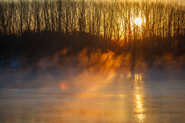 istock Morning mist over the spring river. Central Russia, the Don. 820955840