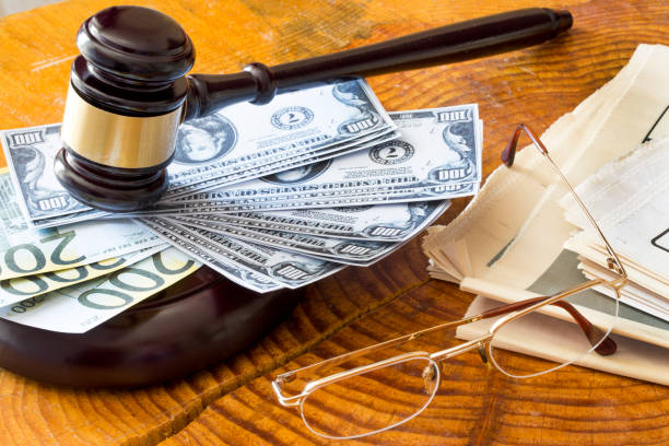 istock Labor law concept, gavel and money 820969478