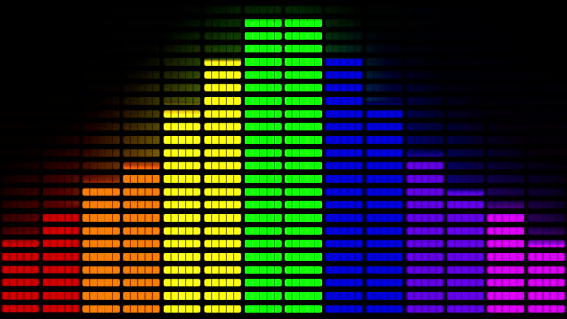 Graphic Equaliser made from Pride Rainbow Animation
