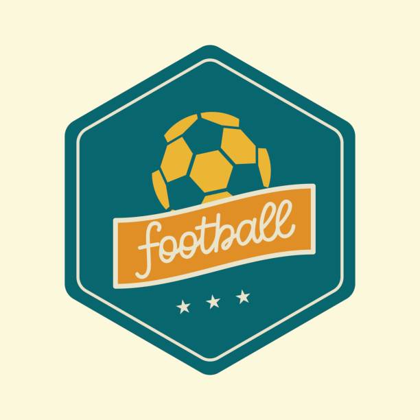 ilustraciones, imágenes clip art, dibujos animados e iconos de stock de vector plantilla de logotipo de fútbol - crear escudos de futbol