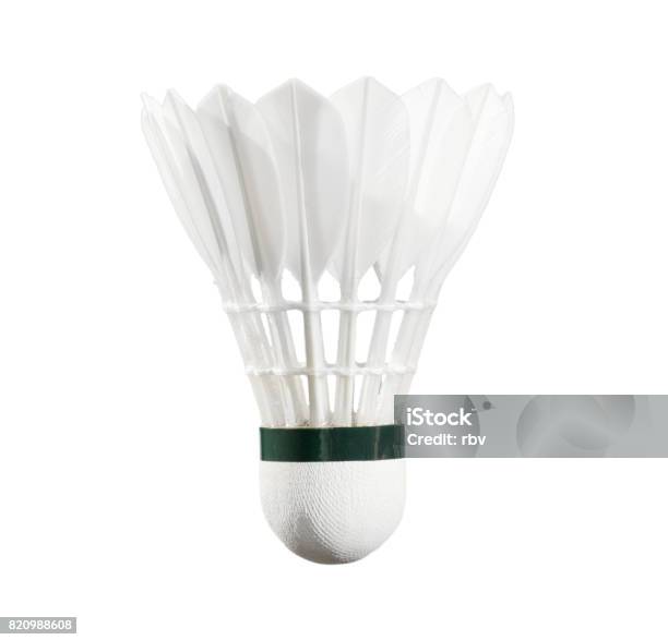 Shuttlecock For Badminton Isolated Stock Photo - Download Image Now - Badminton - Sport, Black Color, Classical Style