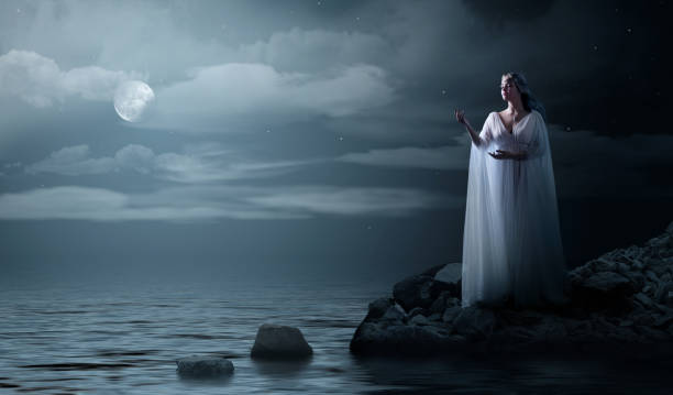 istock Young elven girl on sea coast 820988806