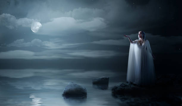 istock Young elven girl on sea coast 820988848