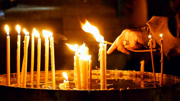 istock Burning candles in Holy Sepulcher Church 820991596
