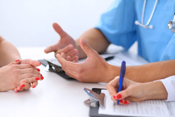 istock Doctor and patient are discussing something 821008654