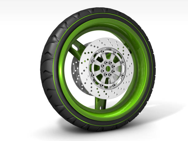 Bike tire, metallic rim and brake system.