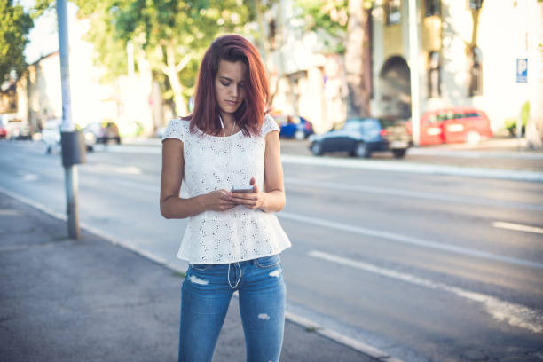 istock Female student in the city. 821015070