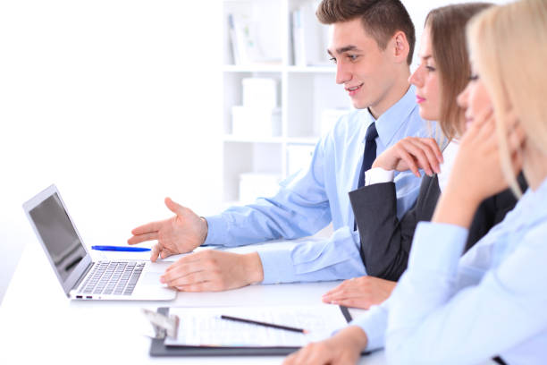 istock Business people at meeting 821015600