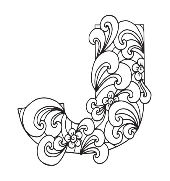J Drawing/design 230+ Fancy Letter J Designs Drawing Stock Illustrations, Royalty-Free ...