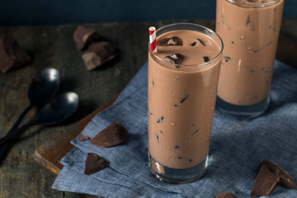 istock Cold Refreshing Iced Hot Chocolate Milk 821038120