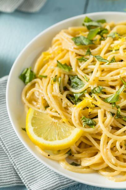 istock Homemade Basil Lemon Spaghetti 821057296