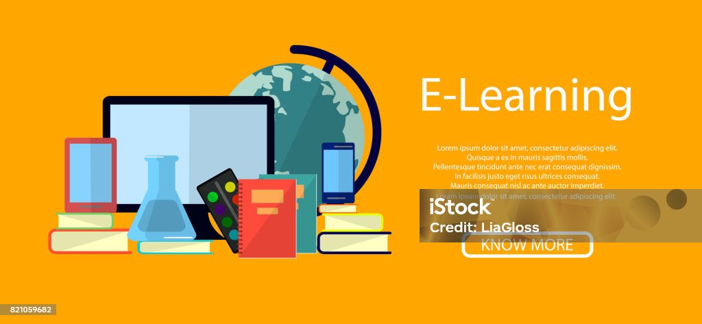 Elearning Graphics Education Infographic Flat Vector Illustration For Elearning And Online ...