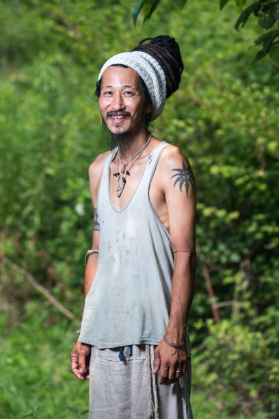 istock A uniquely dressed Japanese man looking very happy and satisfied 821068852