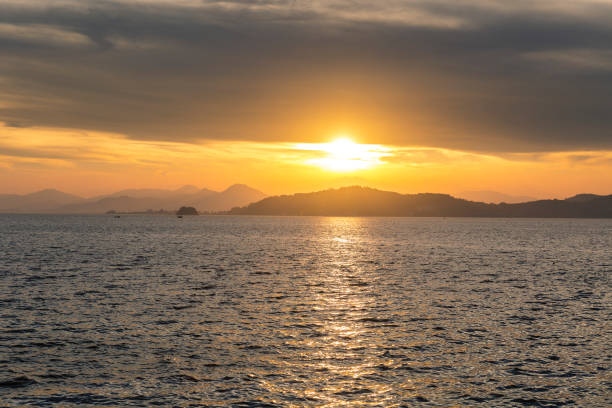 istock Seascape with sunset at Yueqing bay. 821087632