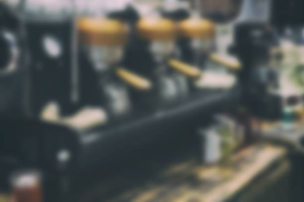 istock coffee maker machine for brewing fresh espresso coffee in cafe. blur image for background 821087852