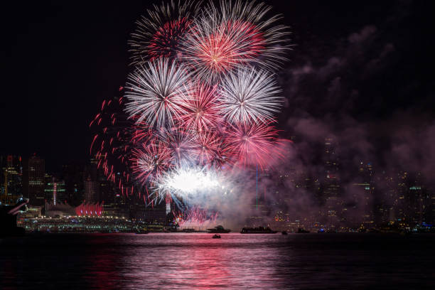 istock Fireworks with Vancouver City Centre in the background on Canada Day 2017 821091120