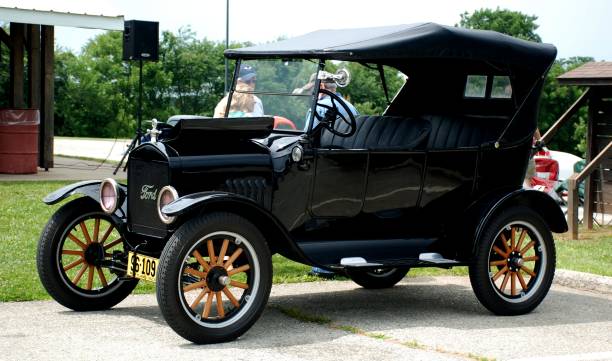 Car Show Sharpsburg, MD, USA - June 29, 2014:  A 1923 Ford Model T on display at the annual carshow in Sharpsburg, MD.   The proceeds from the car show benefit the newspapers in education program. model t ford stock pictures, royalty-free photos & images