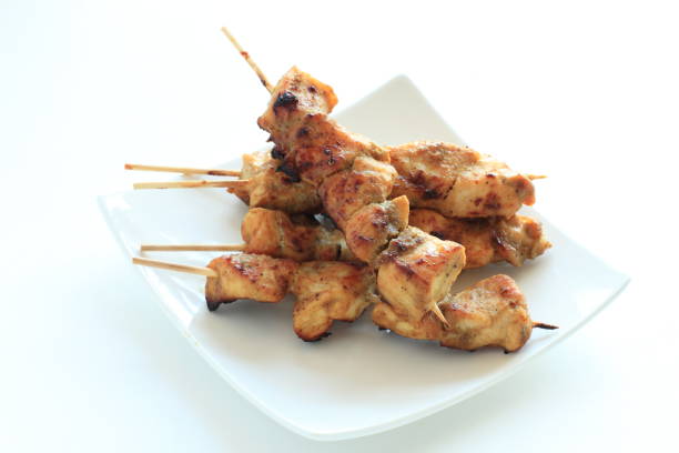 istock Asian food, Satay spicy chicken 821118264