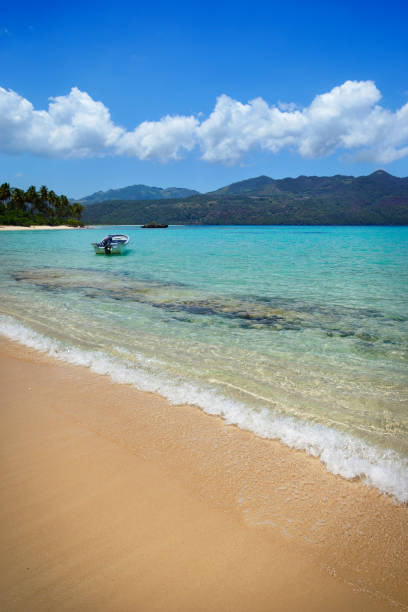 istock Boat, Playa rincon beach, Samana, Dominican republic 821130116
